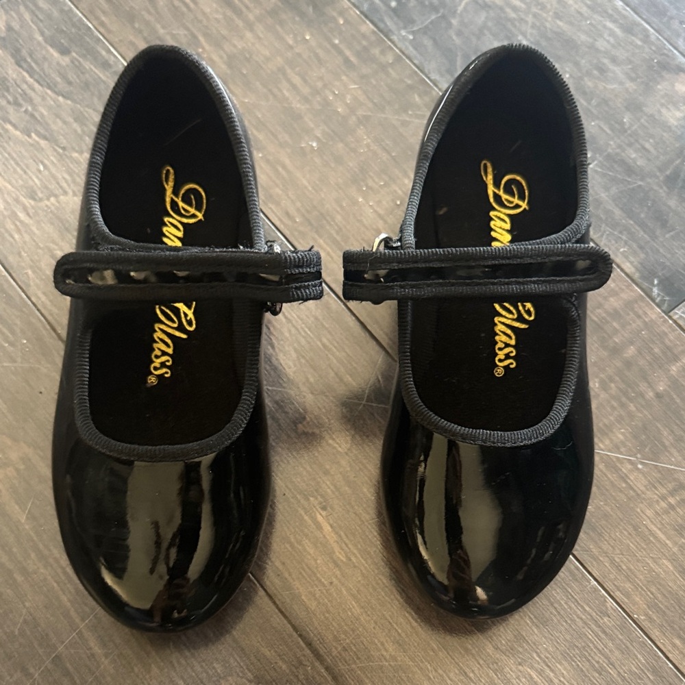 Practically brand new. Dance Class Shiny Black Kids Dress Shoes